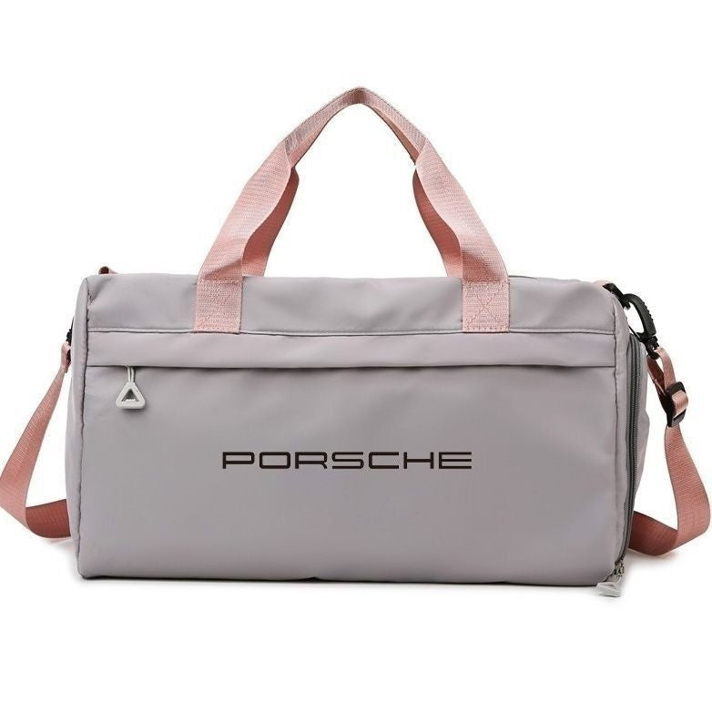 Porsche Signature Active gym bag in Grey Pink with pink straps