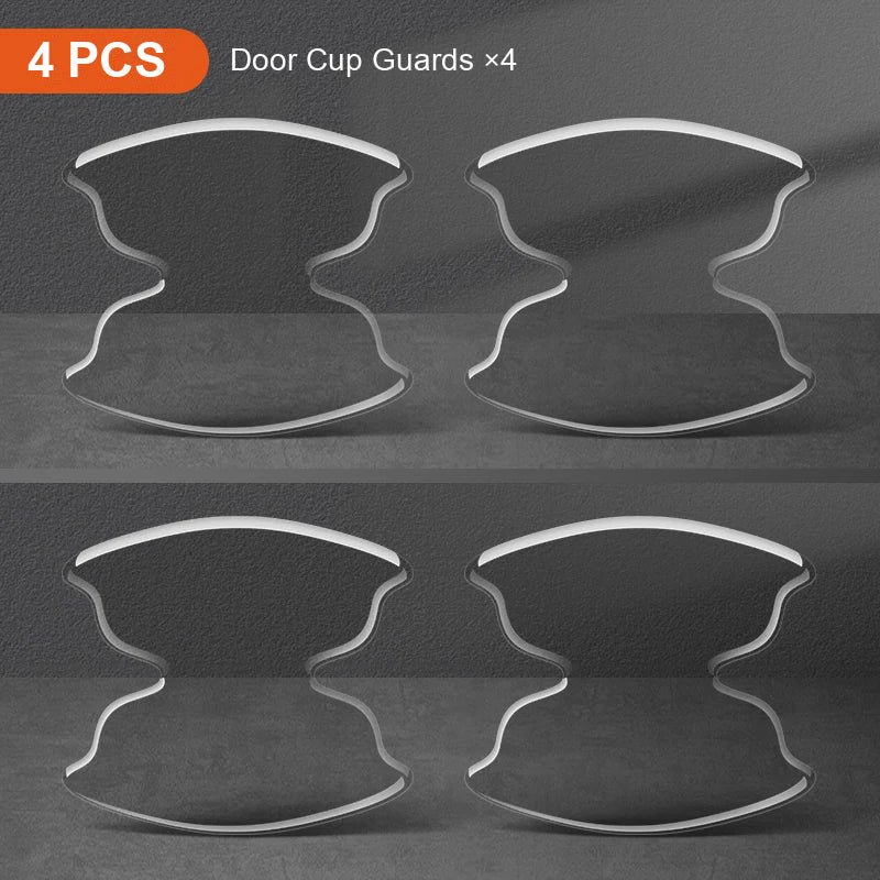 Clear door cup guards, set of 4