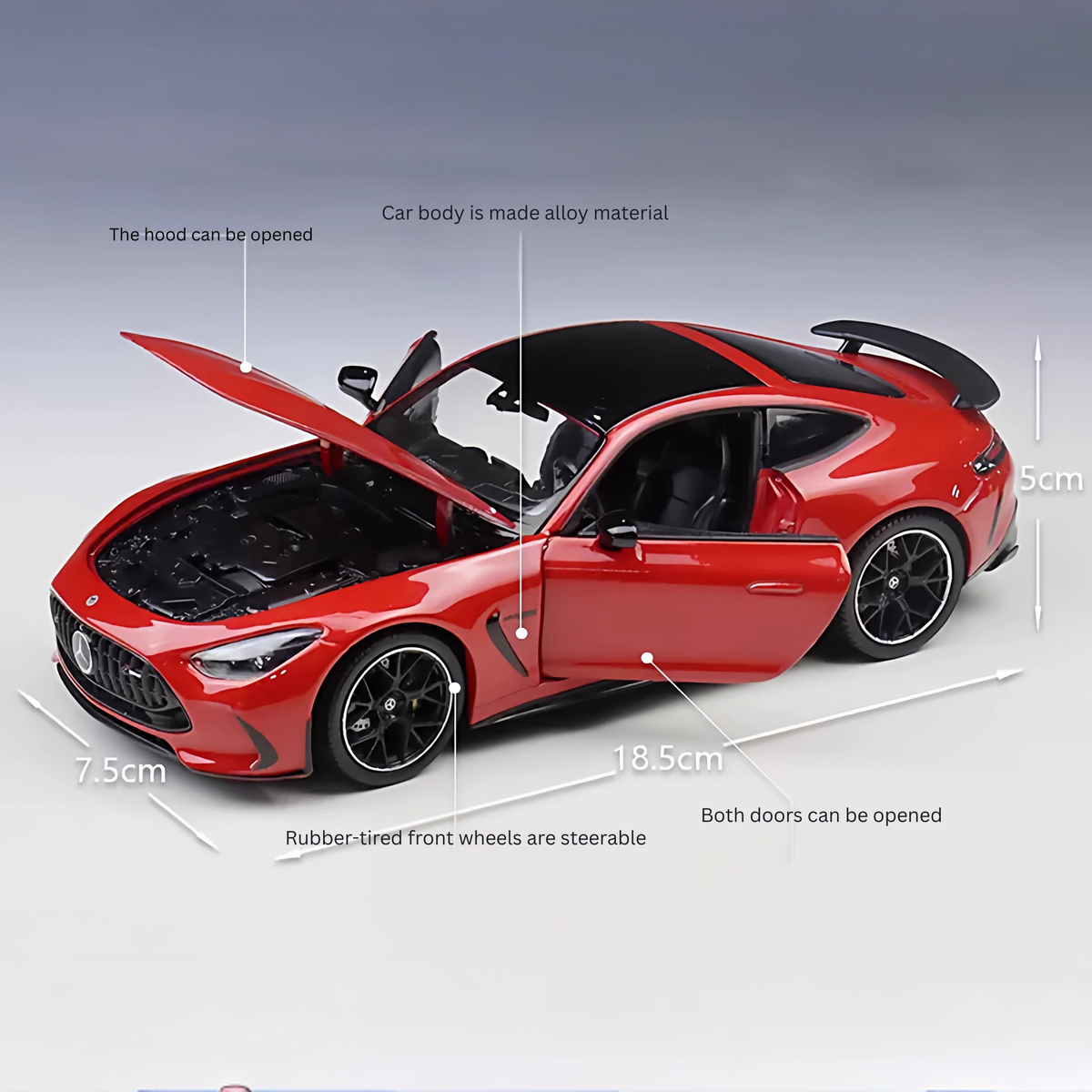 1:24 Mercedes-Benz AMG GT63 Alloy Diecast Model  Custom License Plate Edition
