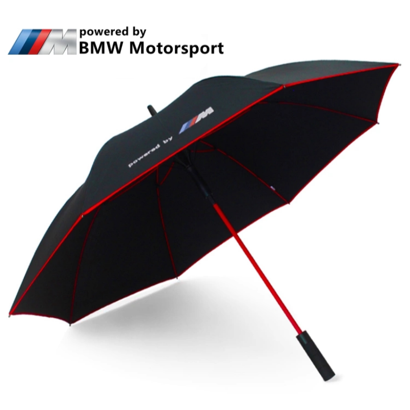 BMW umbrella red trim, BMW Motorsport branding