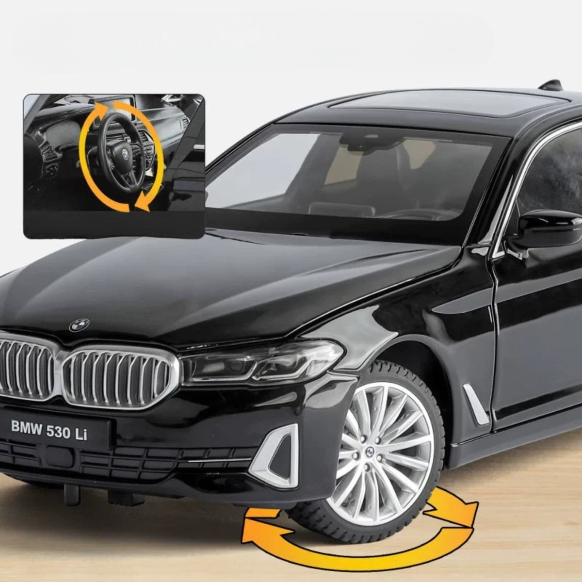 1:24 BMW 5 Series 530Li Alloy Diecast Model – Custom License Plate Edition