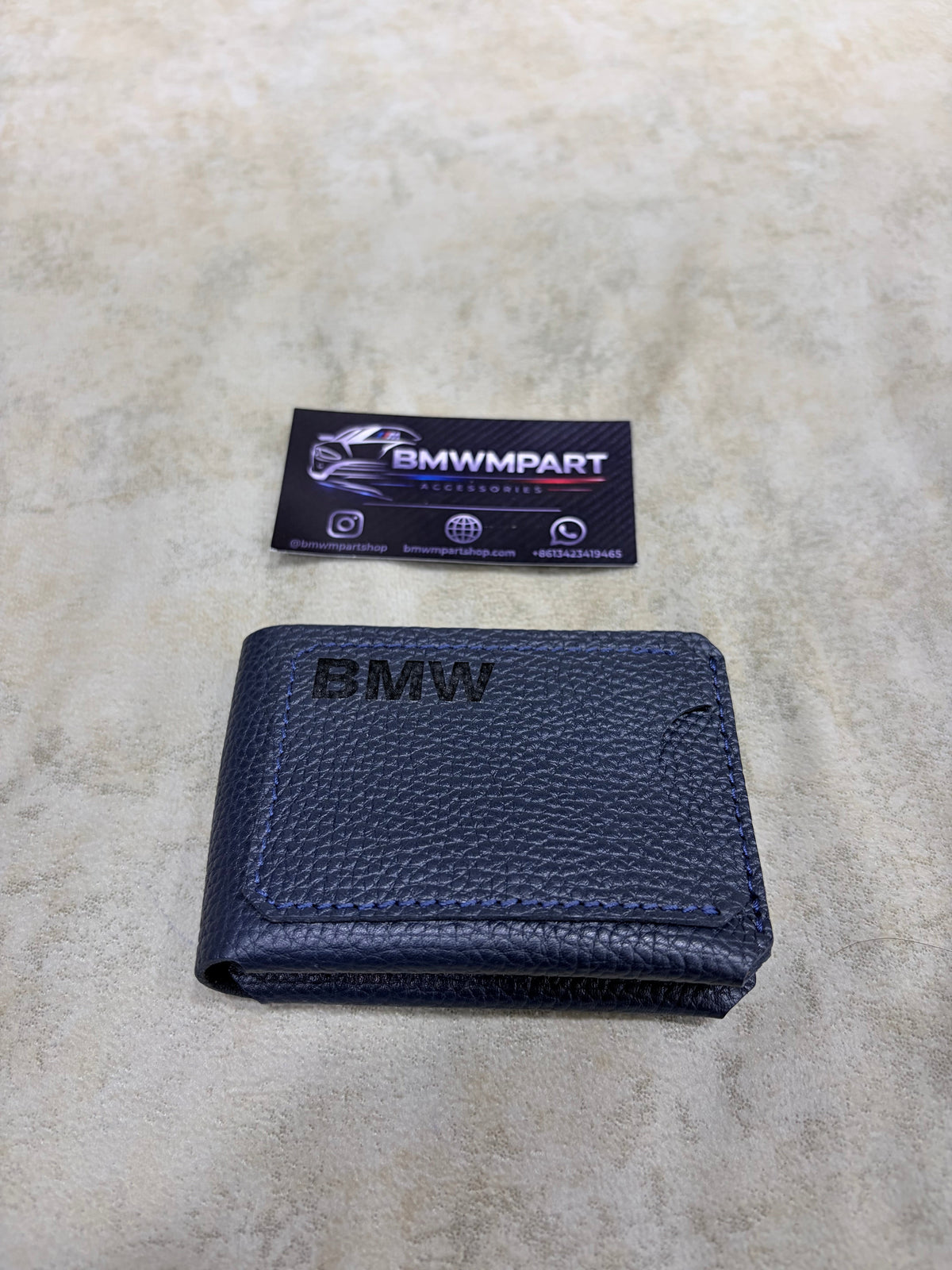 BMW Handmade Crazy Horse Leather Wallet – Custom Design Available
