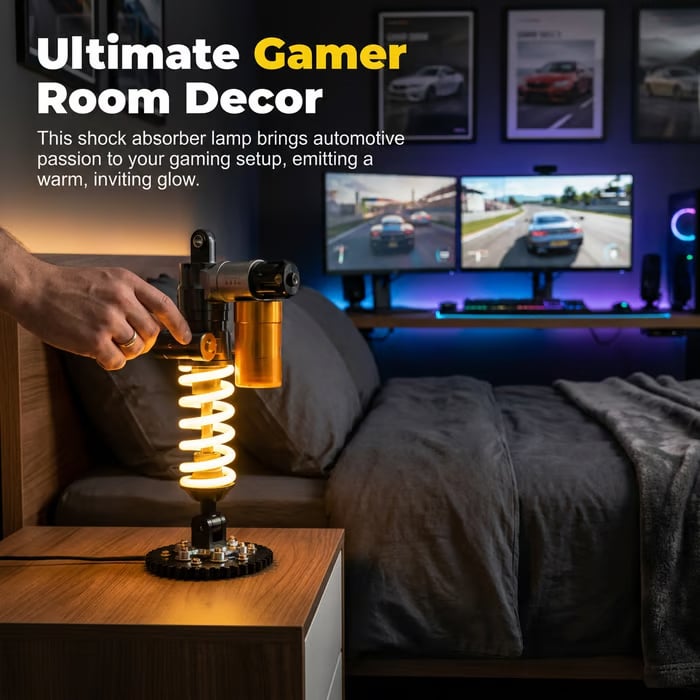 Suspension lamp as gamer room and battle station decor