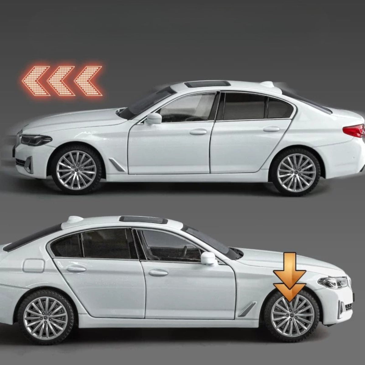1:24 BMW 5 Series 530Li Alloy Diecast Model – Custom License Plate Edition