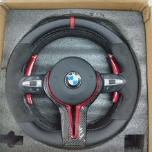 عجلة قيادة من الألكانتارا والجلد بتقليم ألياف الكربون ومزلاق تبديل كربوني لـ BMW الفئة F
