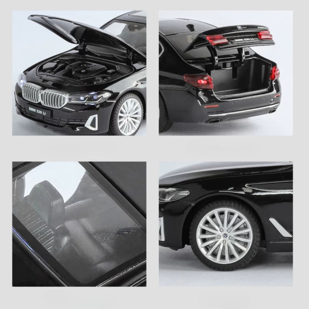 1:24 BMW 5 Series 530Li Alloy Diecast Model – Custom License Plate Edition