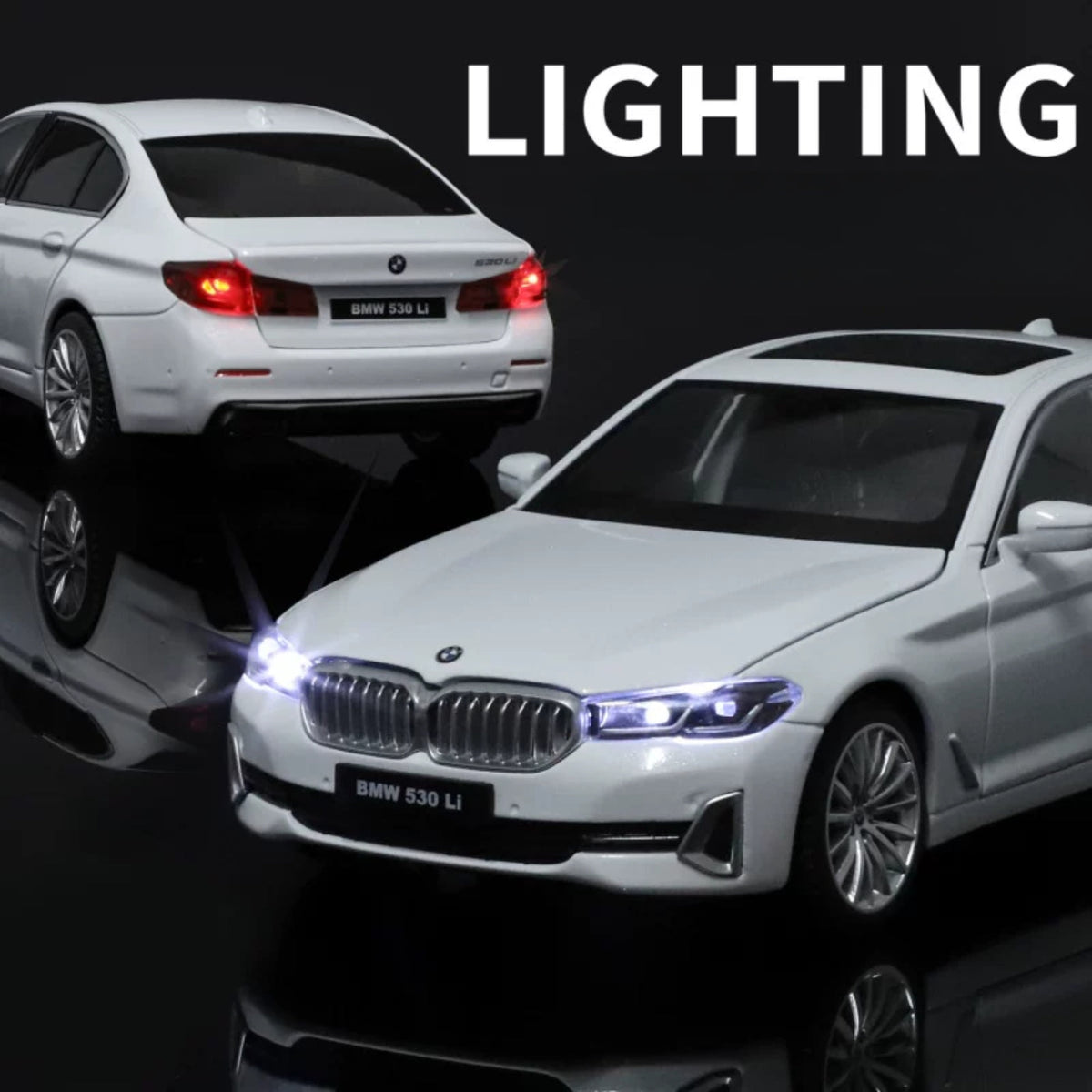 1:24 BMW 5 Series 530Li Alloy Diecast Model – Custom License Plate Edition