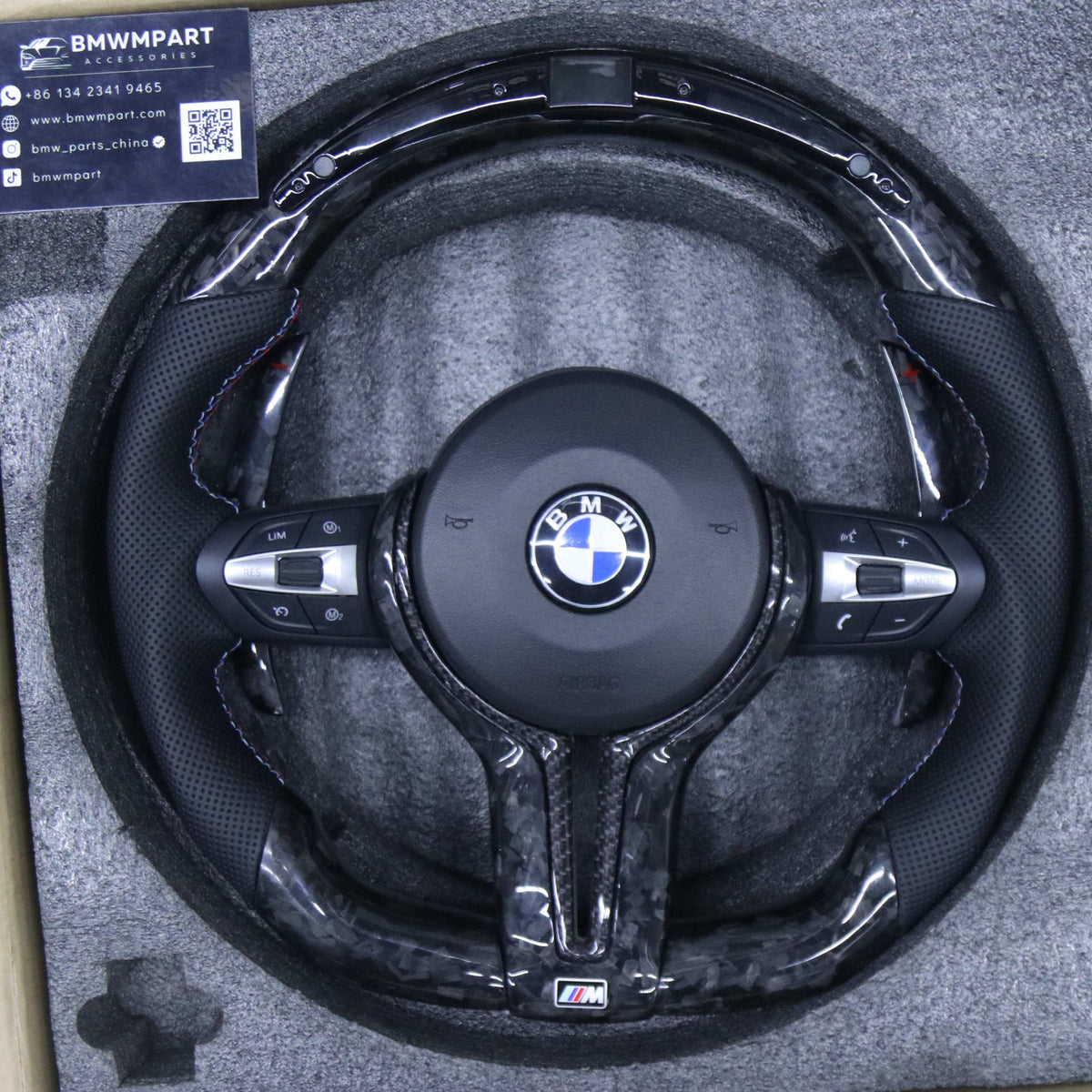 Custom  LED carbon fiber steering wheel Fit For BMW M5 M6 F10 F18 F11 F12 F35 F36 F30 F34 M3 M5