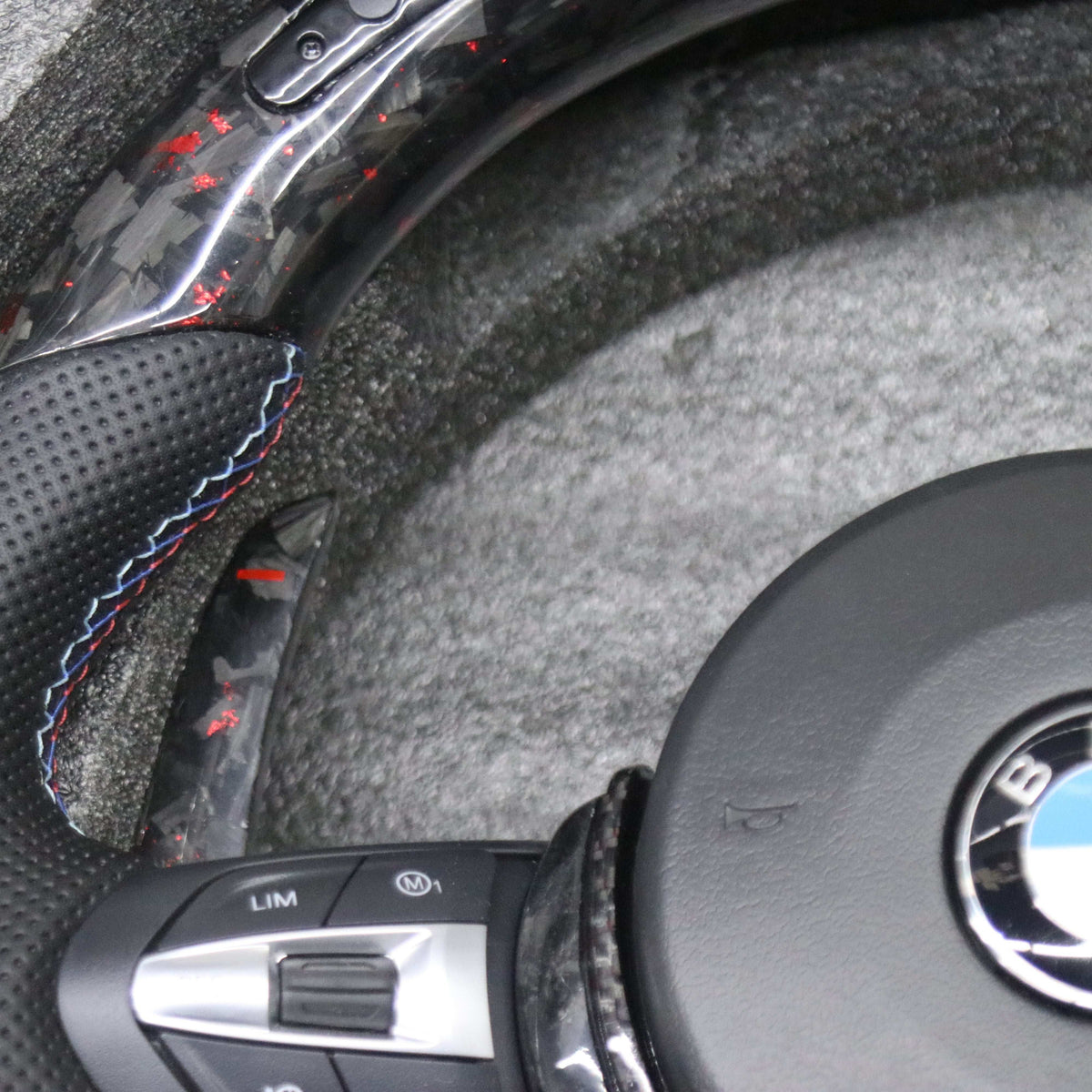 Customized Red Forged  Steering Wheel For BMW F Series zoom