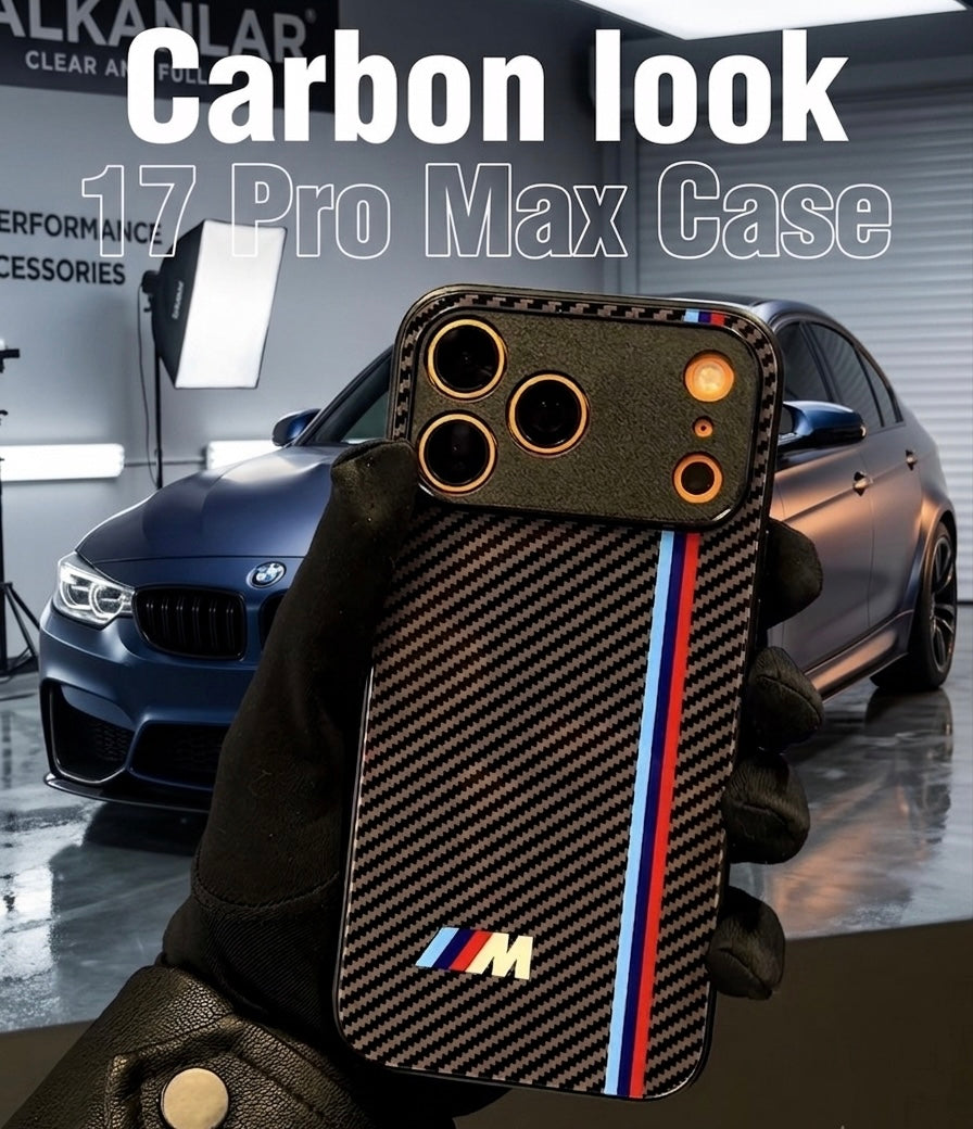 BMW M Carbon Fiber iPhone Case – Glass Carbon Look | iPhone X to iPhone 17