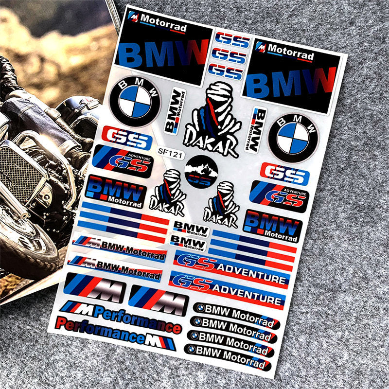 BMW Motorrad Decal & Emblem Sticker Set - Reflective, Metal & Embroidered Styles
