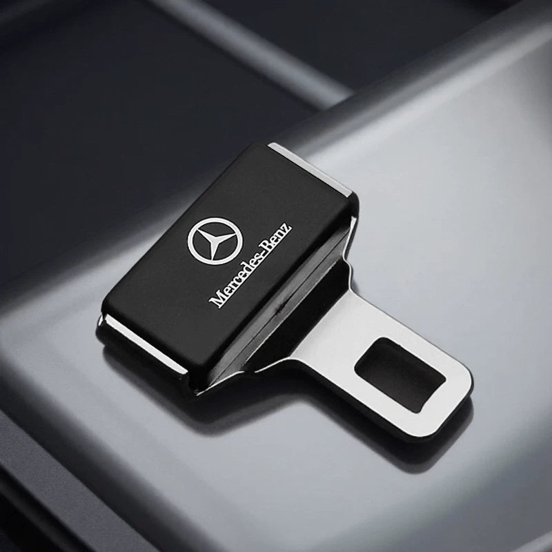 Mercedes-Benz seat belt buckle clip close-up