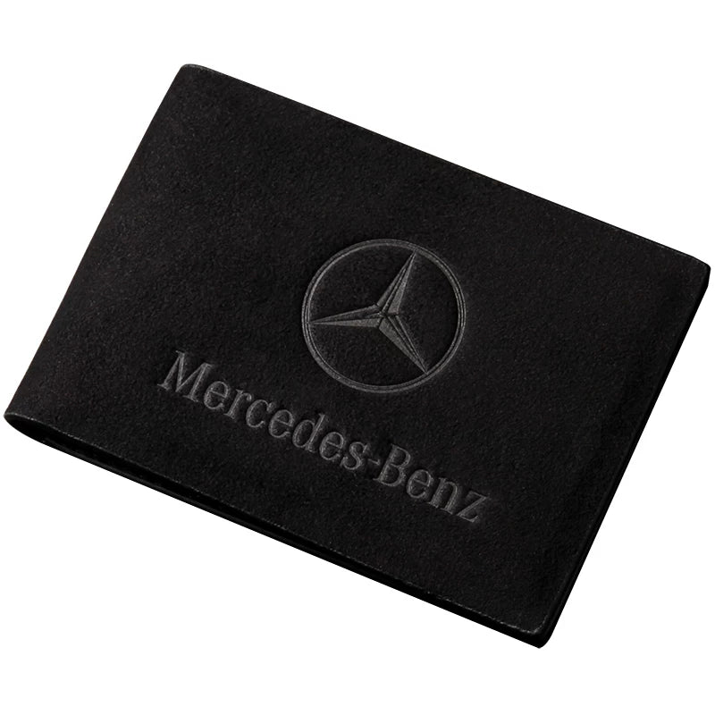 Mercedes-Benz Signature Suede License Cover – Embossed Star Bifold & Trifold Edition