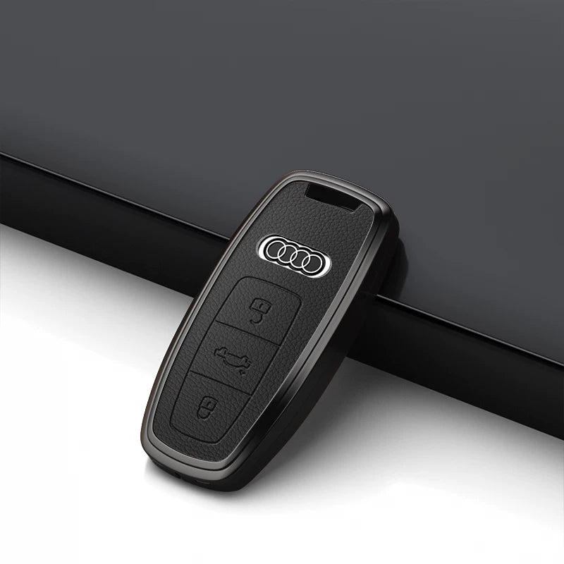 Audi Grand Touring Key Case – Satin Alloy Frame and Leather Inlay for A6L Smart Key