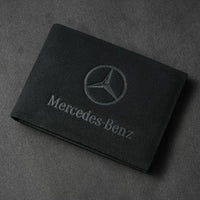 Mercedes-Benz Signature Suede License Cover – Embossed Star Bifold & Trifold Edition