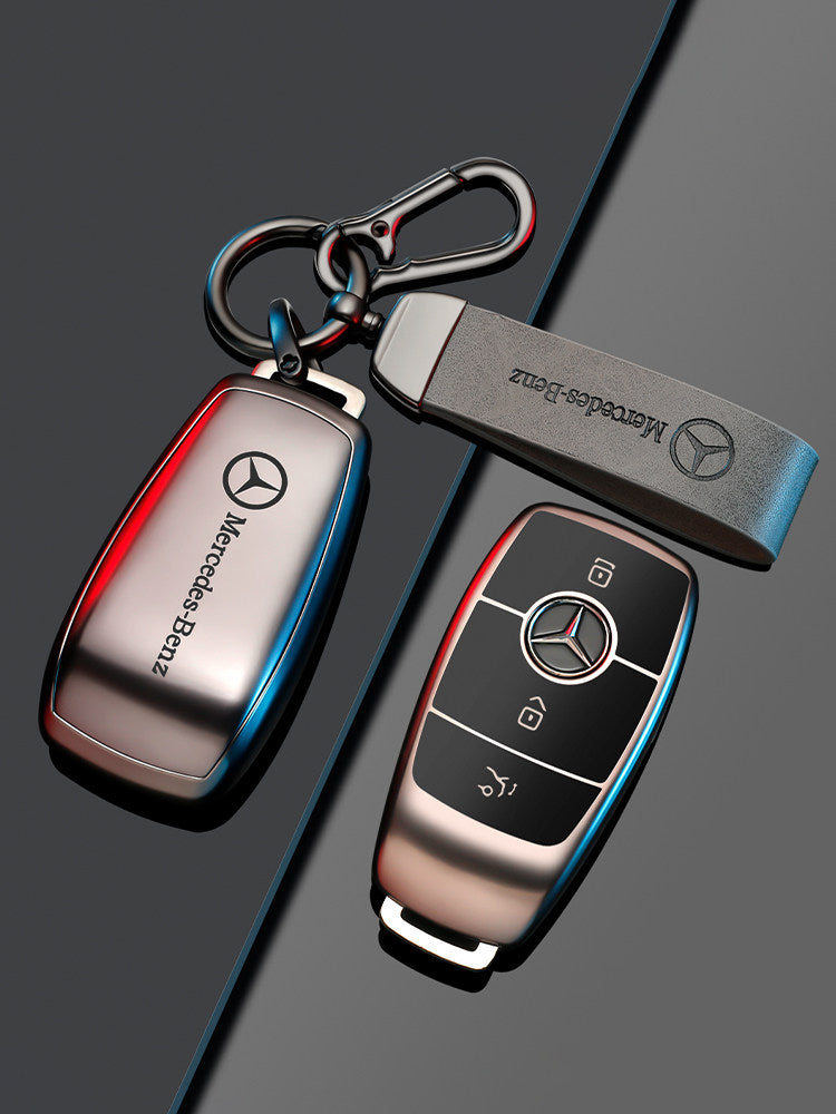Premium Mercedes-Benz Key Case – Titanium Micro-Matte Electroplated Cover for C, E, S, GLC, GLE, GLB and EQE