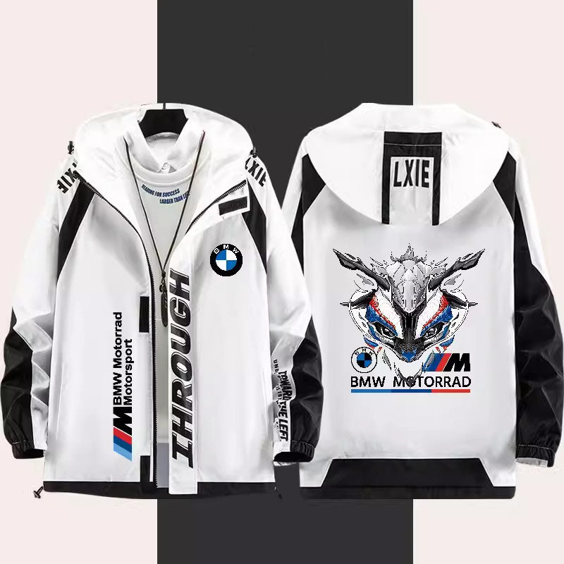 BMW M Power Windbreaker Jacket - Hooded, Customizable Graphics