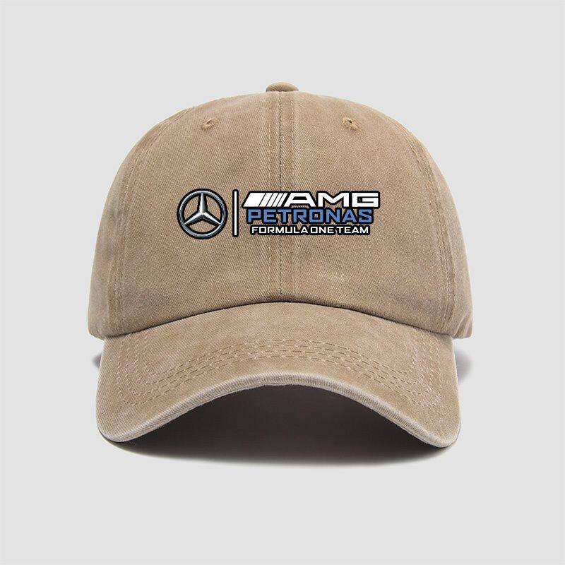 Mercedes-AMG Formula One Team vintage washed baseball cap in Khaki