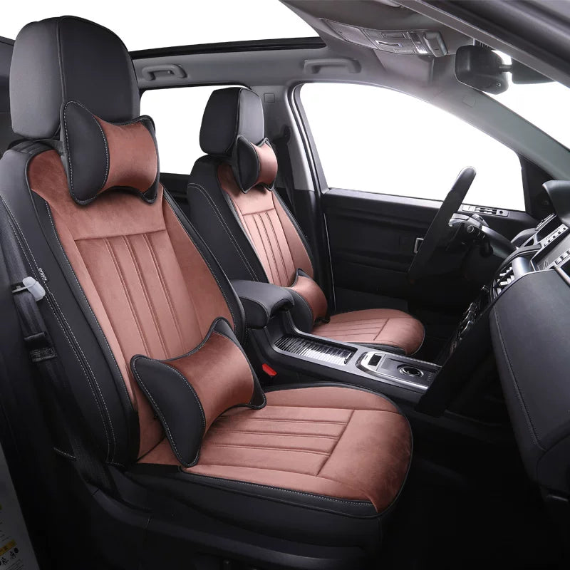 Audi Signature Full-Surround Seat Covers – Luxury Custom-Fit Leather and Suede Edition