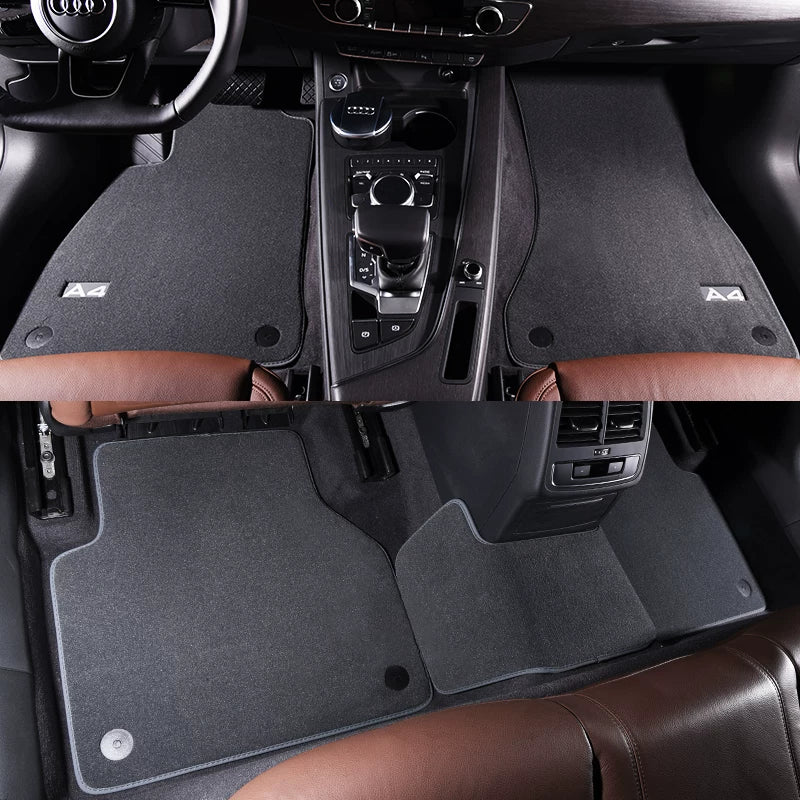Audi Signature Velour Floor Mat Set – Tailored Fit with Contrast Stitched Trim