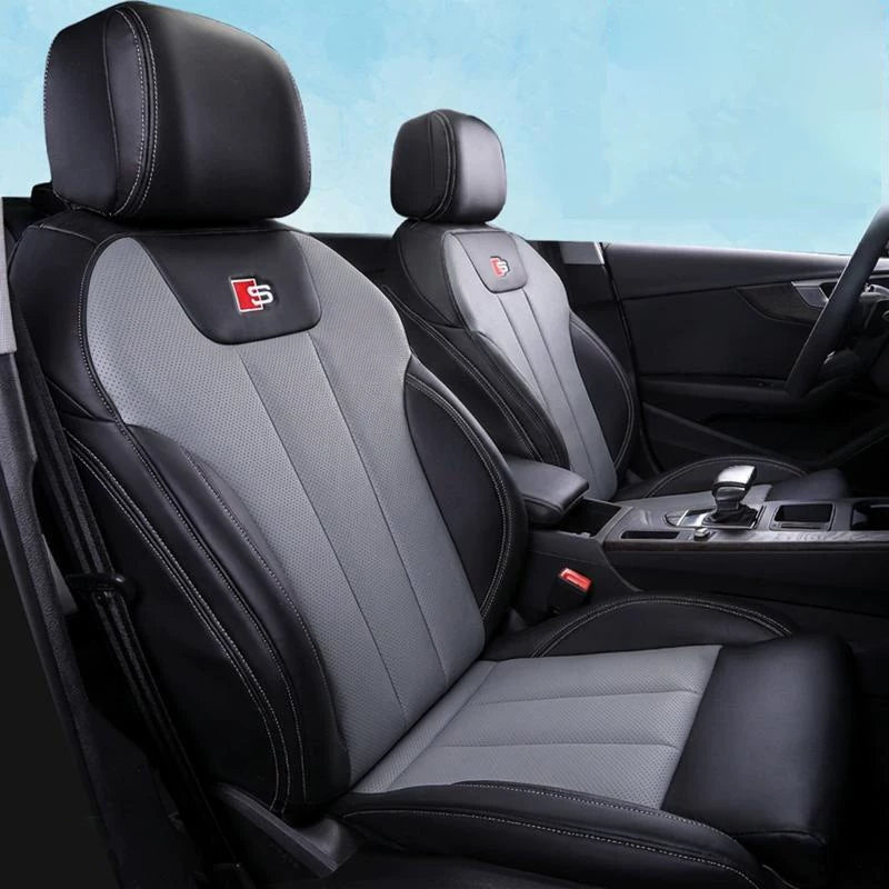 Audi Signature Full-Surround Seat Covers – Luxury Custom-Fit Leather and Suede Edition