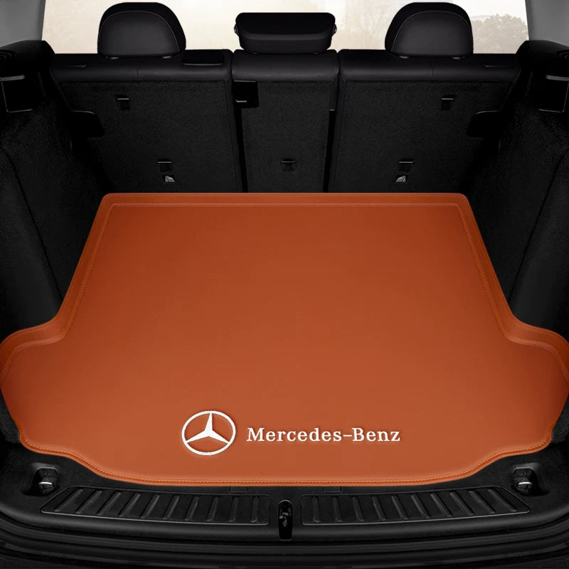 Mercedes-Benz Signature Trunk Liner – Cognac Brown Raised-Edge Floor Mat