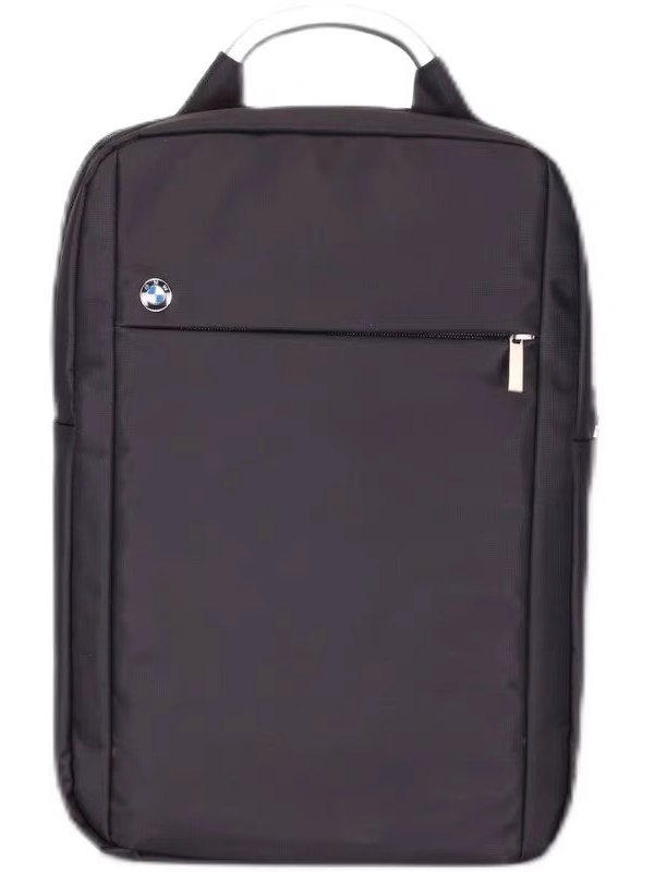 BMW executive laptop backpack front view with roundel badge