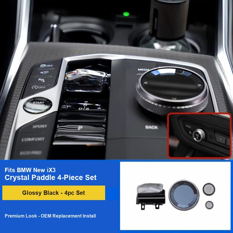 BMW Crystal Paddle 4-Piece Set - Fits New iX3