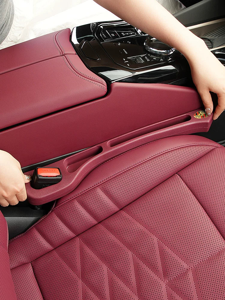 Installing the Porsche seat gap filler between seat and centre console