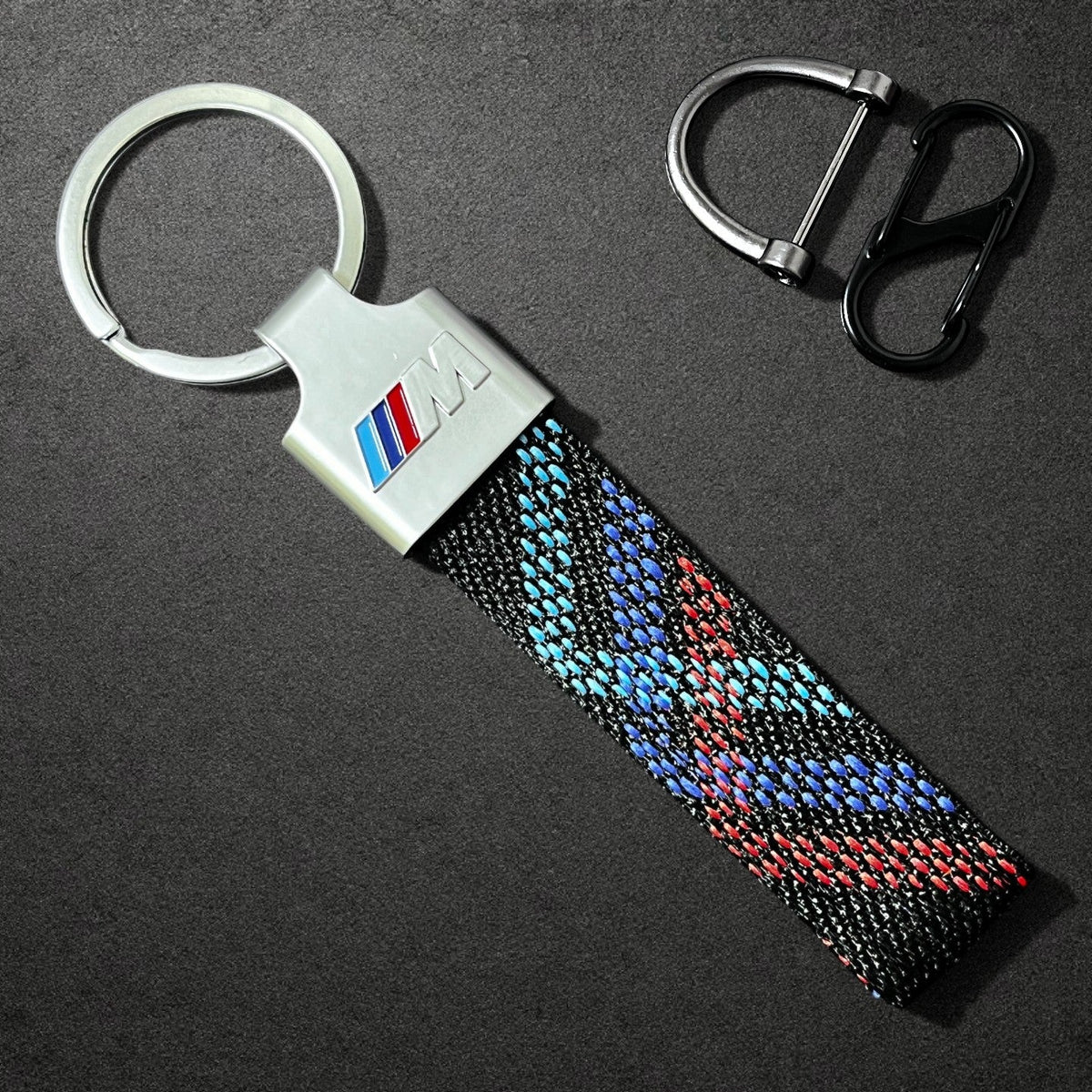 حزام مفتاح جلدي وحلقة سلسلة مفاتيح BMW M Performance