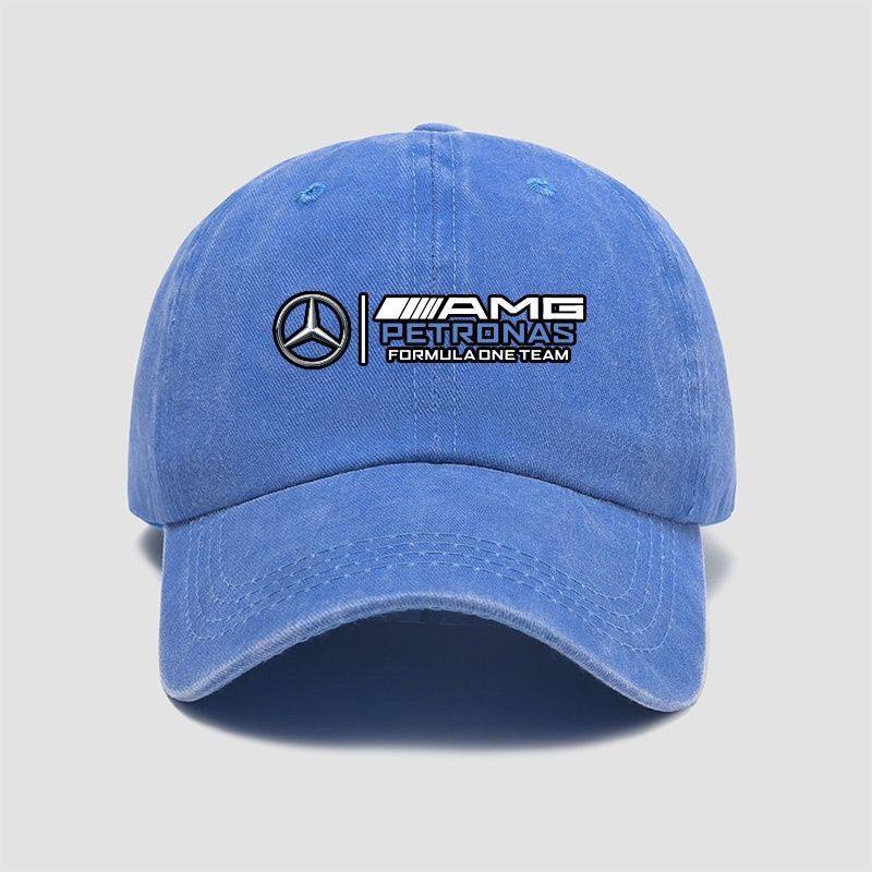 Mercedes-AMG Formula One Team vintage washed baseball cap in Sky Blue