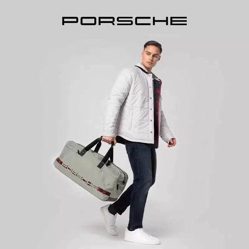 Applicable to Porsceh Porsche 4S Store Gifts Turbo No.1 Series Travel Bag Luggage Bag Gym Bag Grey