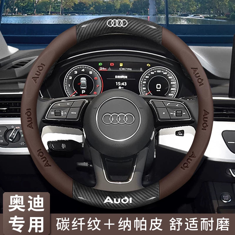 Audi steering wheel covers for A4L, A6L, A3, Q2L, Q3, Q5L, Q7, A5L, and A7 are dedicated ultra-thin car handlebars
