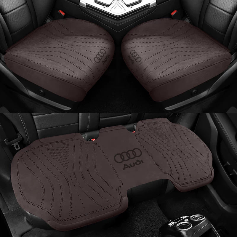 Audi suede seat cushion – Coffee Brown front and rear 3-piece set