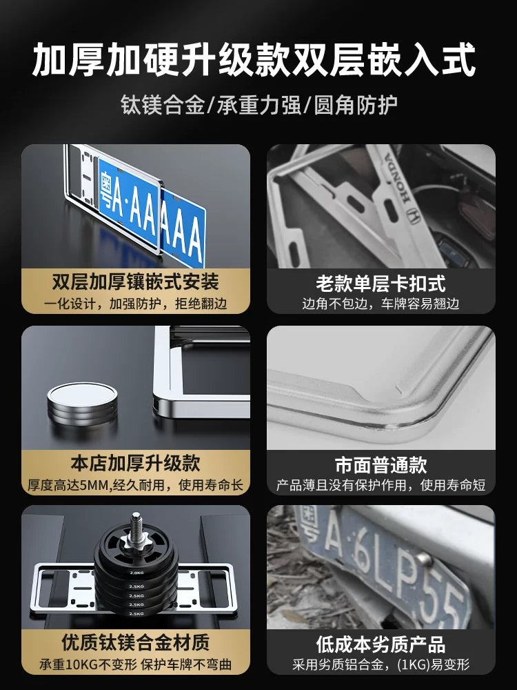 Compatible with BMW New 3 Series, 5 Series 530 Li 525 Li 7 Series 740 X7 X1 X3 X5 X6 GT license plate frame frame frame