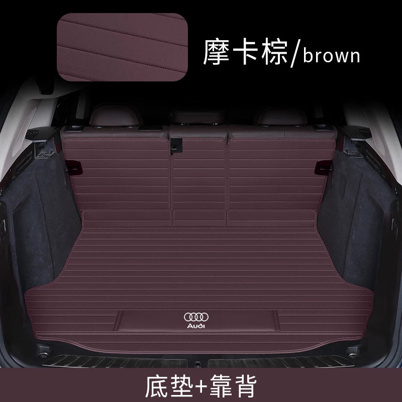 For Audi Q3 Q4 Q5L Q7 Q8 Leather Backup Mat A3 A4 A5L A6 A7 Car Trunk Mat