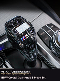BMW krystal-gearknop & gearskiftesæt - med lys