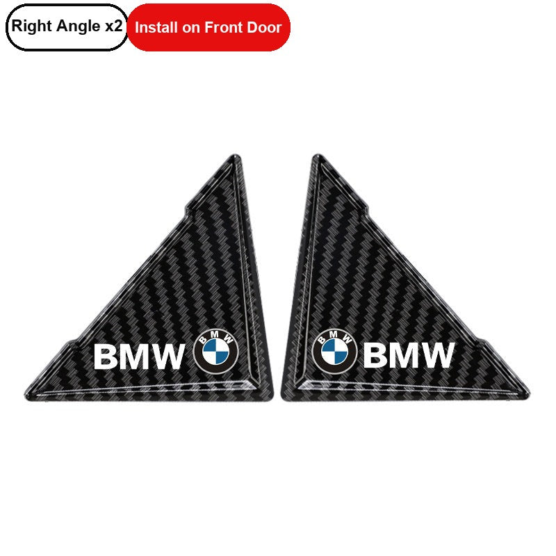 BMW carbon fiber right angle door corner guards, set of 2, for front door