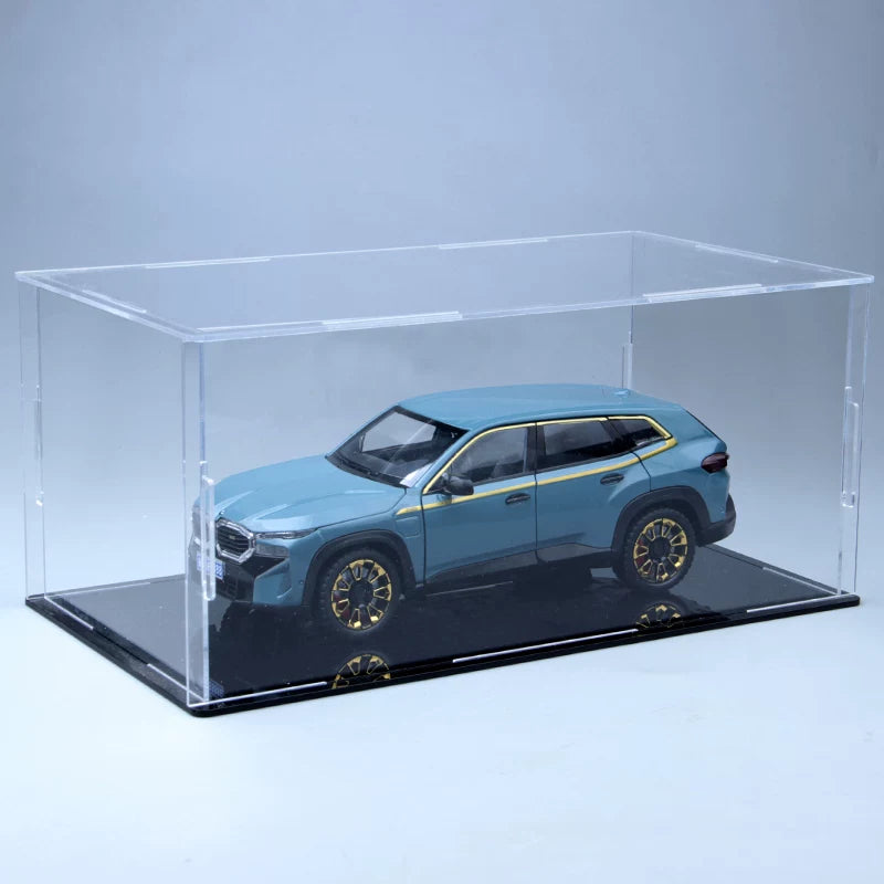 Blue 1:24 BMW XM diecast model – Clear Display Case