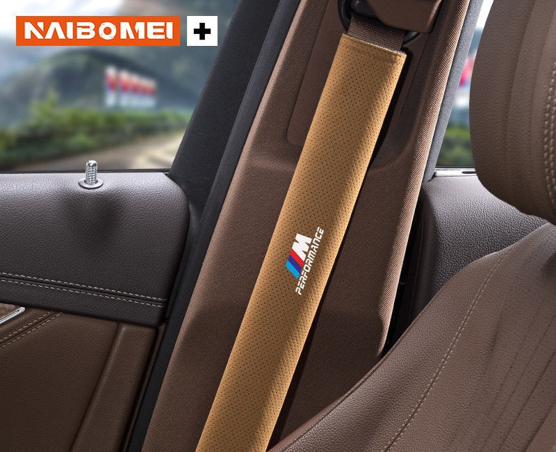 BMW M Performance seat belt shoulder pad, cognac, single, 33cm