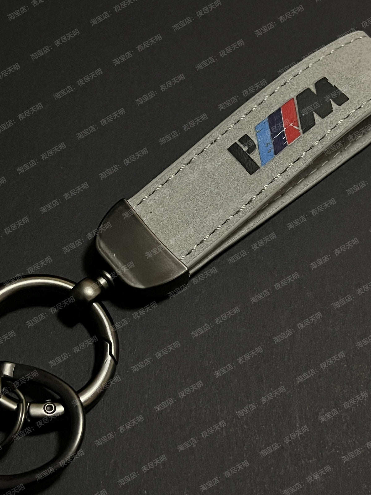 حزام مفتاح جلدي وحلقة سلسلة مفاتيح BMW M Performance