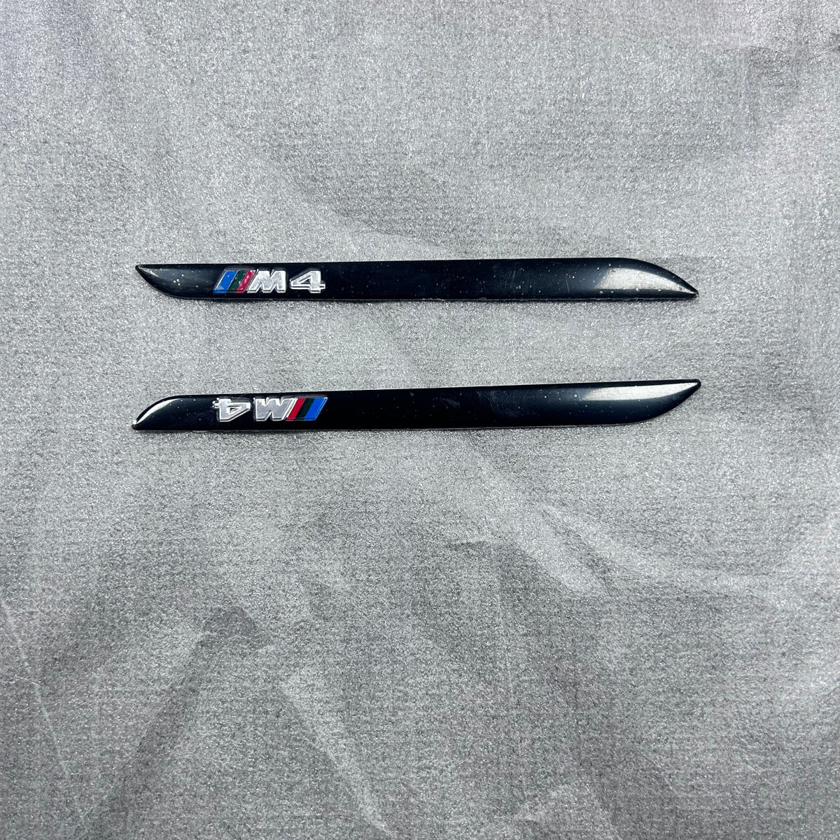 BMW M4 metal emblem badge pair