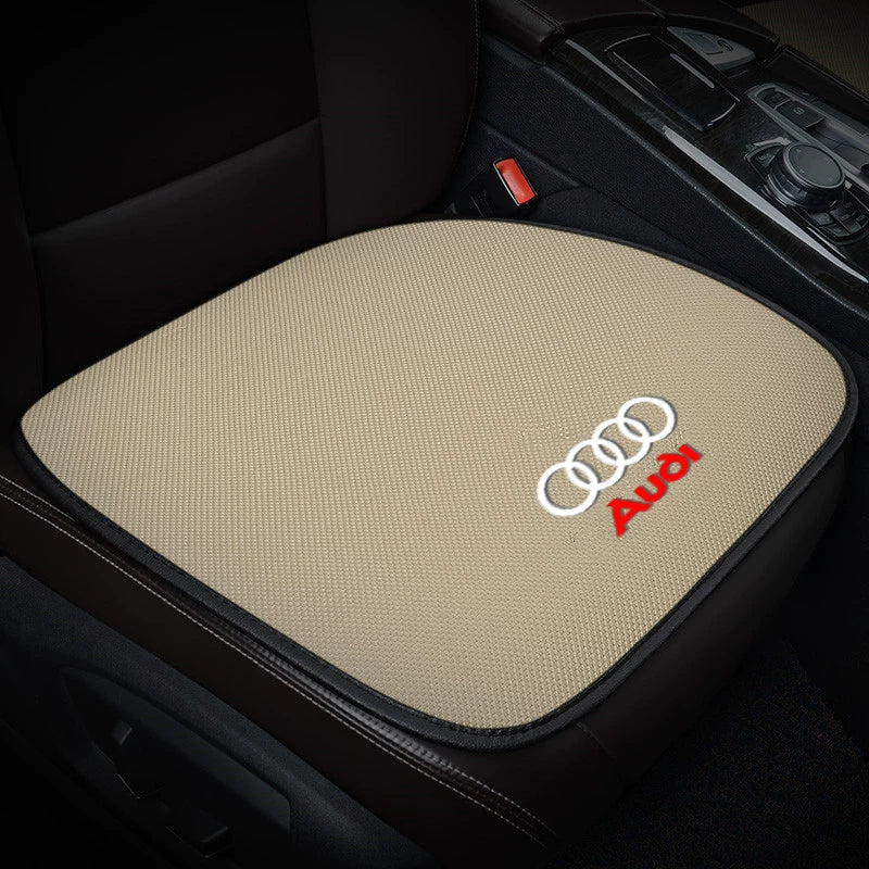 Audi breathable linen front seat cushion in Warm Beige