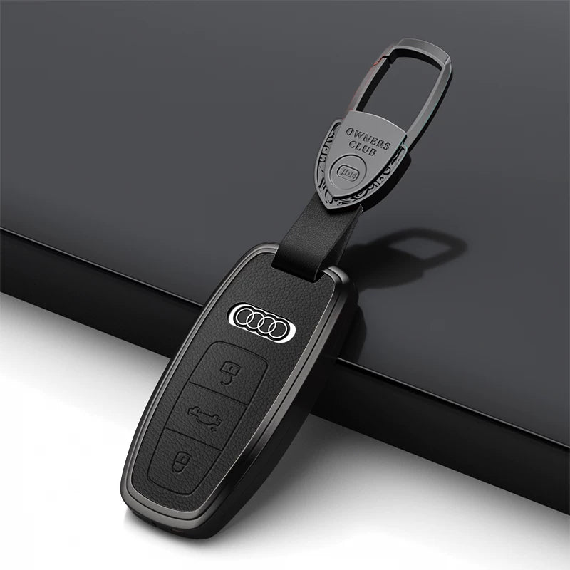 Audi Grand Touring Key Case – Satin Alloy Frame and Leather Inlay for A6L Smart Key