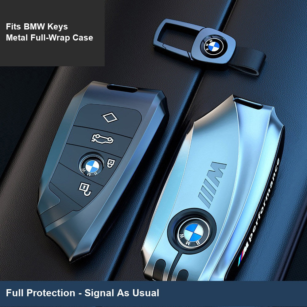 BMW smart key fob case - metal full-wrap protective cover