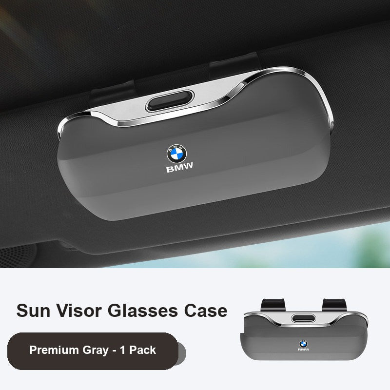 BMW sun visor glasses case in Premium Gray, 1 pack