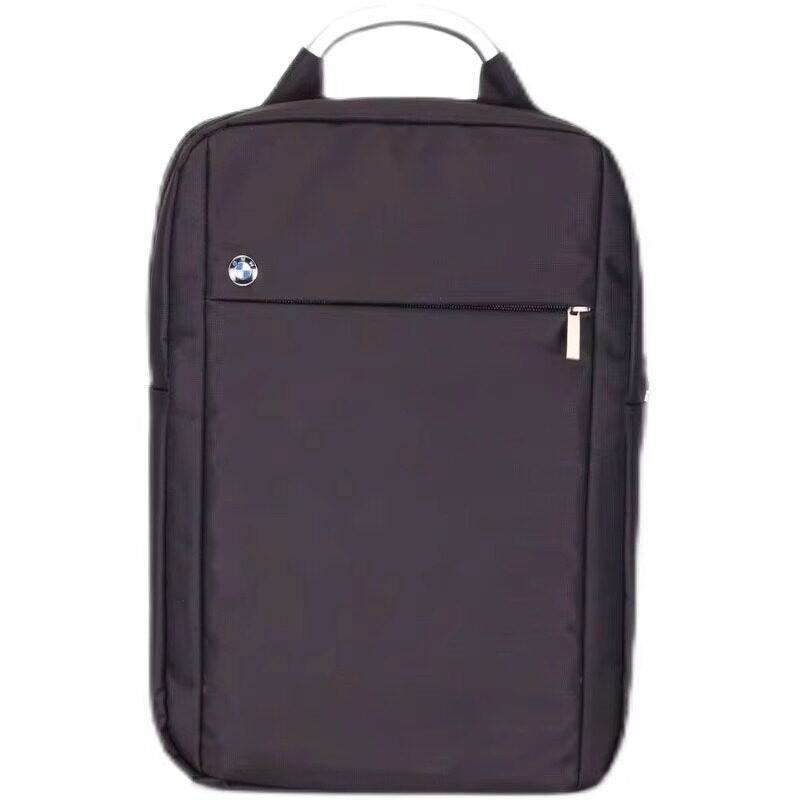 BMW executive laptop backpack in black nylon with metal handle