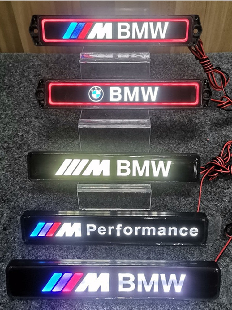 BMW LED grille badge lights M BMW M Performance and BMW logo styles lit up