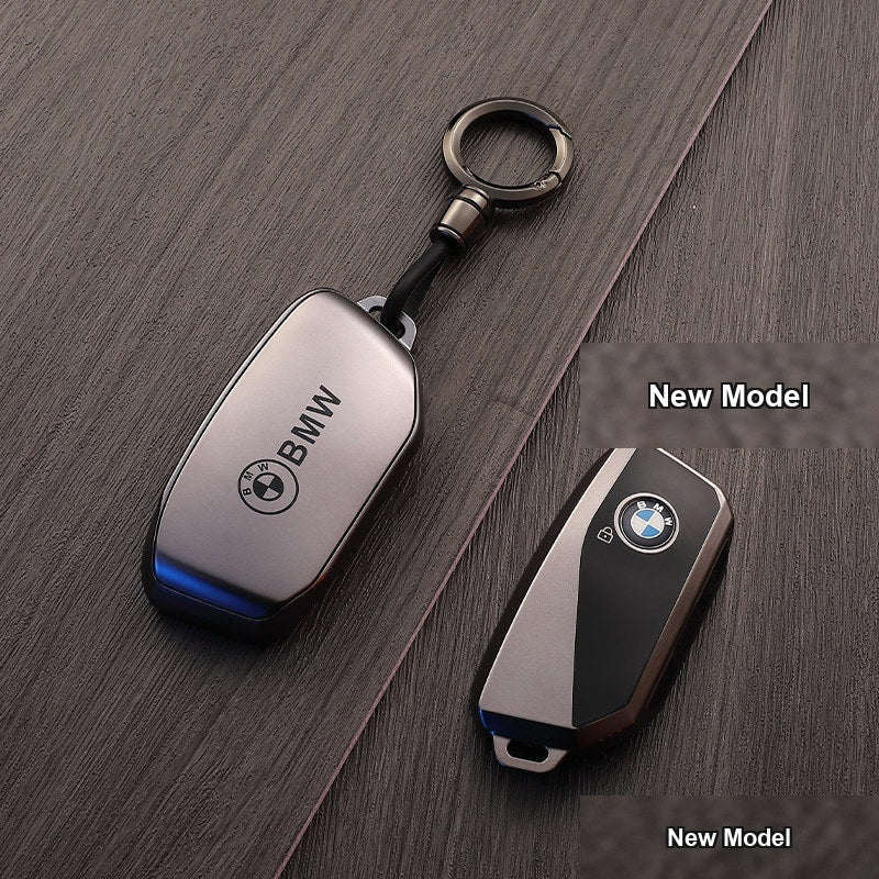 BMW key case New Model - Gun Black + Convenient Round Buckle