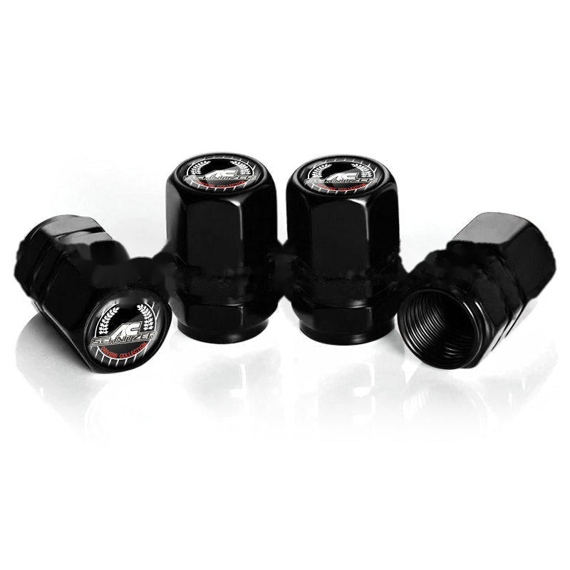 AC Schnitzer black tire valve caps, set of four